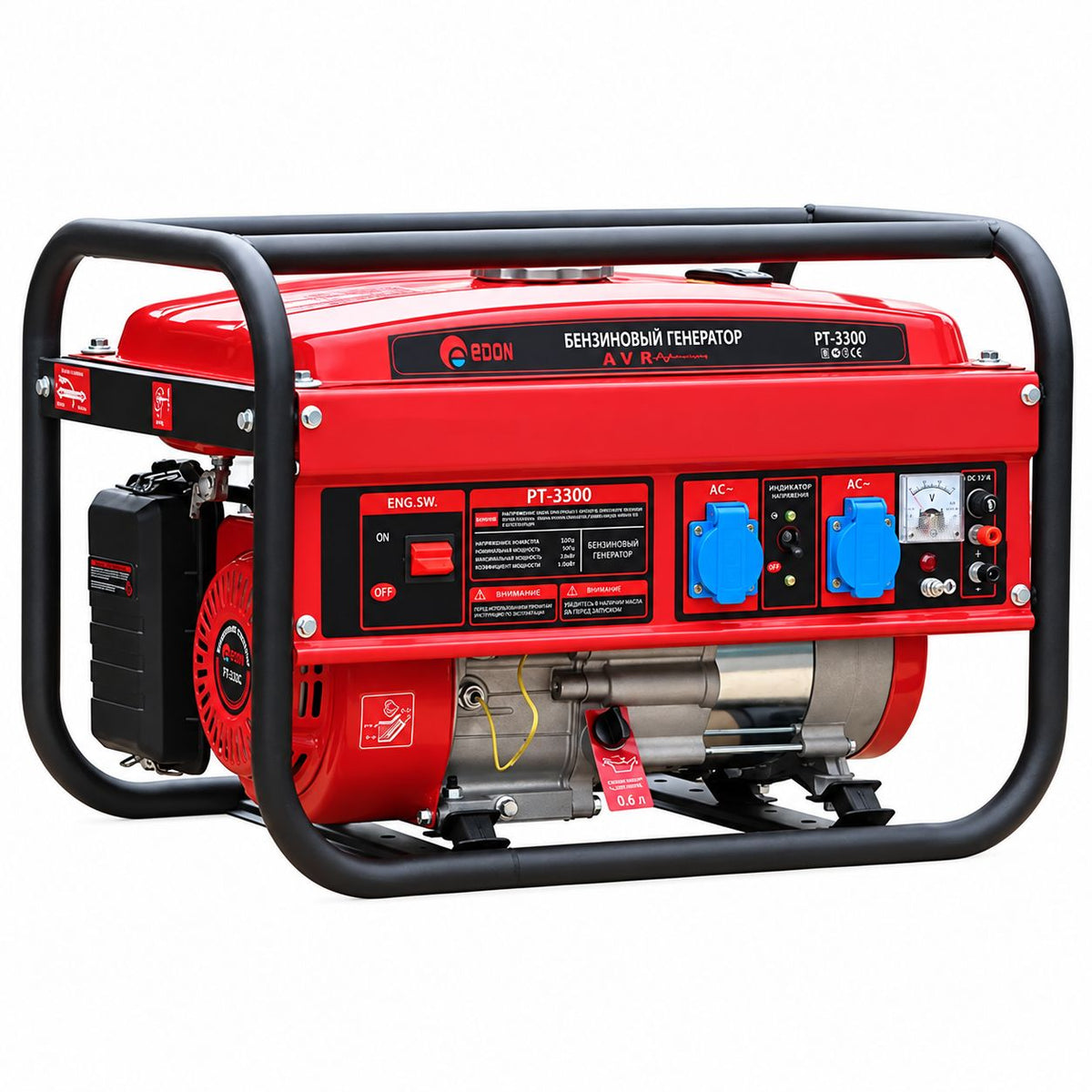 გენერატორი ბენზინის ძრავზე EDON PT-3300 (3300 W, 15 L)