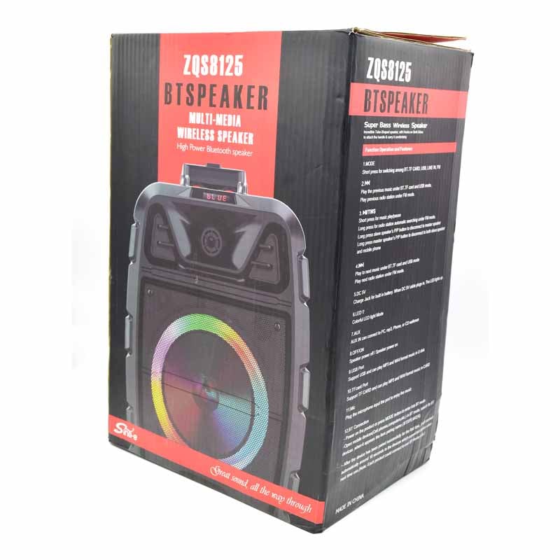 Bluetooth დინამიკი მიკროფონით და პულტით ZQS8125 UCO