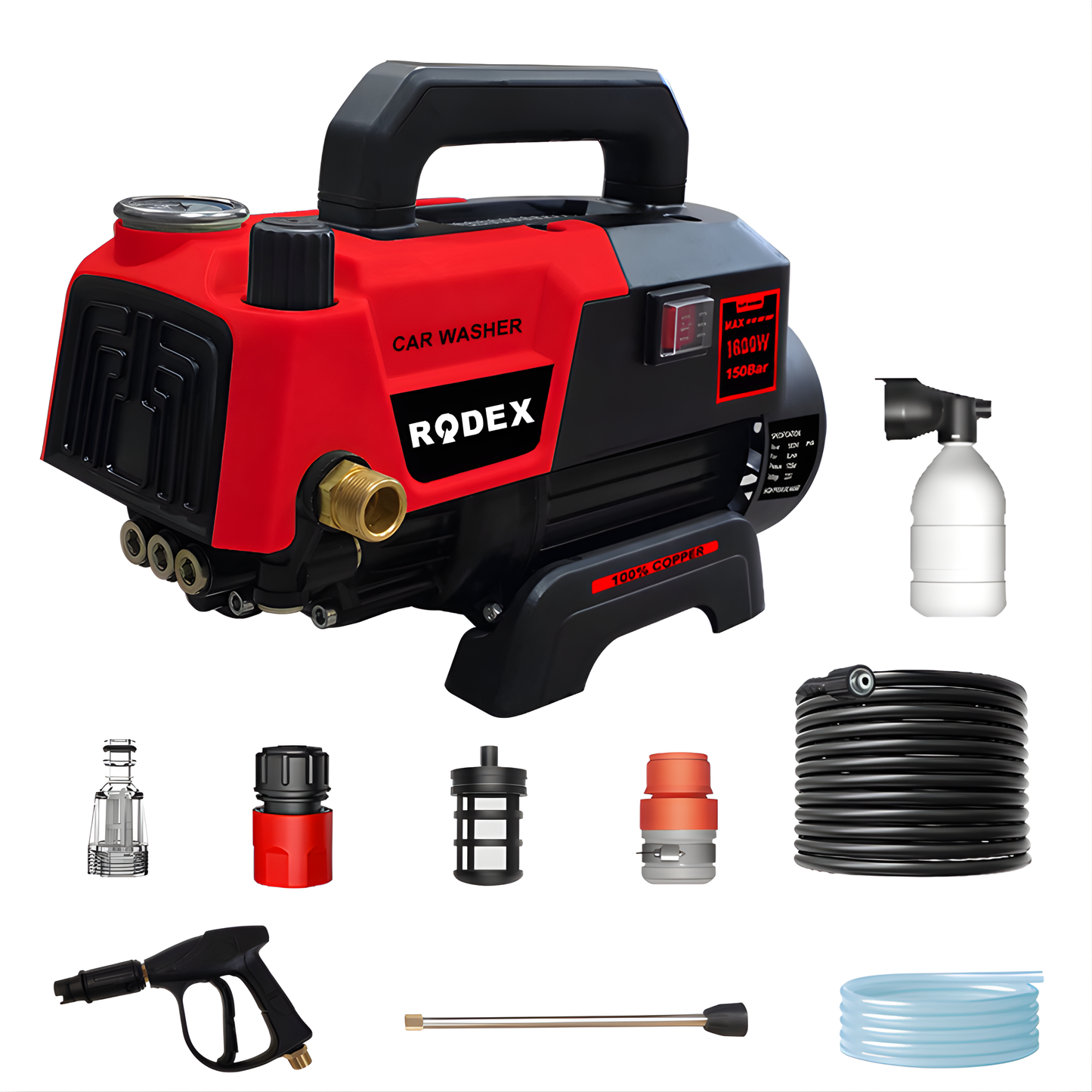 მაღალი წნევით სარეცხი აპარატი RODEX კერხერი